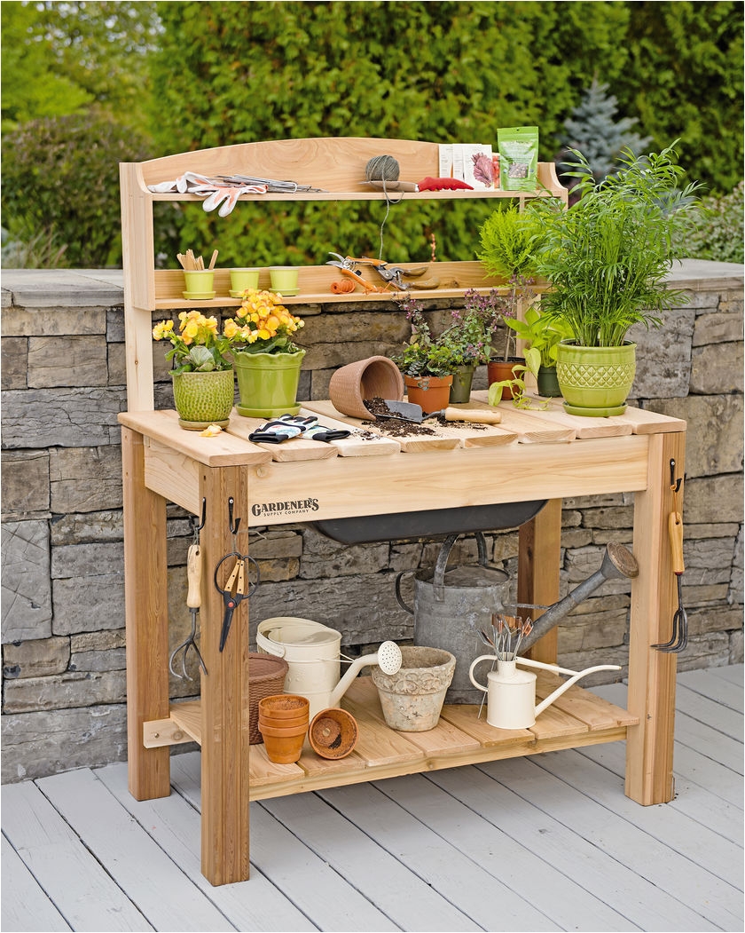 lowes patio bench abbott table pottery barn potting bench lowes