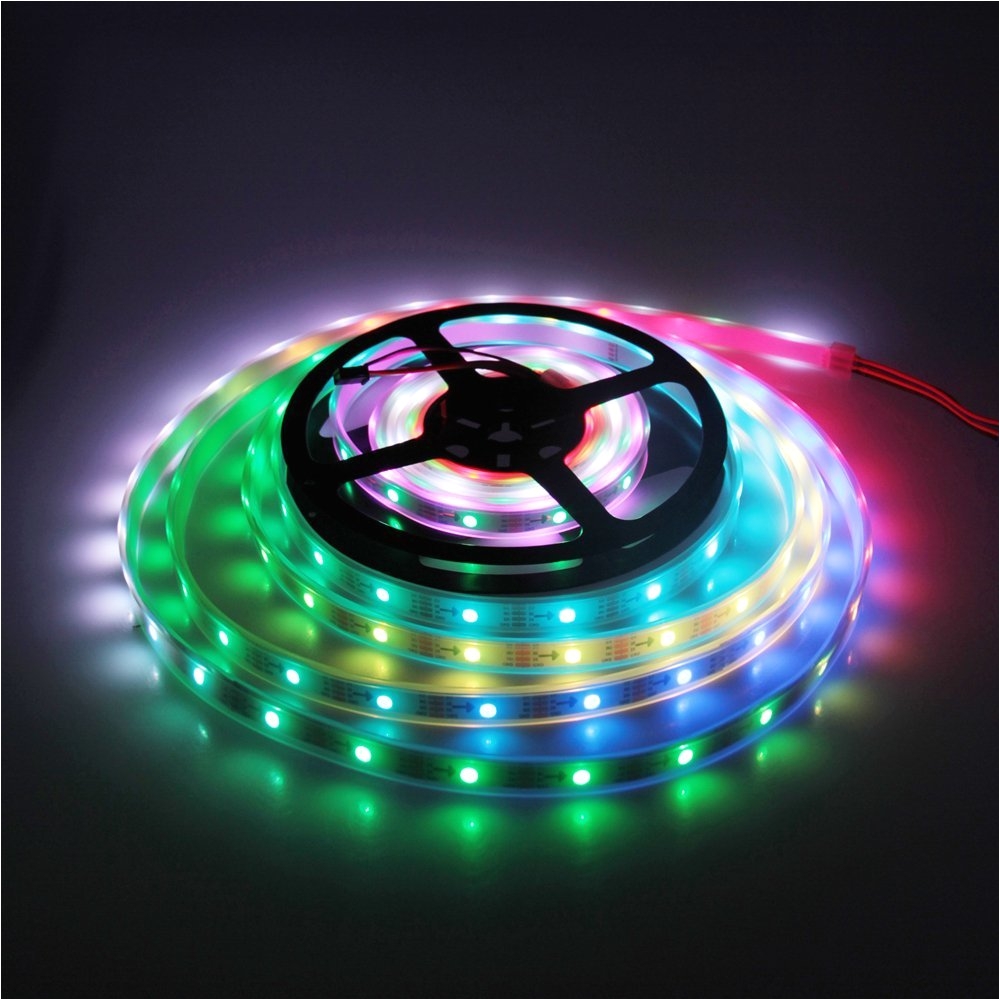 mokungit 16 4ft 150 pixels ws2813 upgraded ws2812b individually addressable 5050 rgb led flexible strip light programmable dc5v in led strips from lights