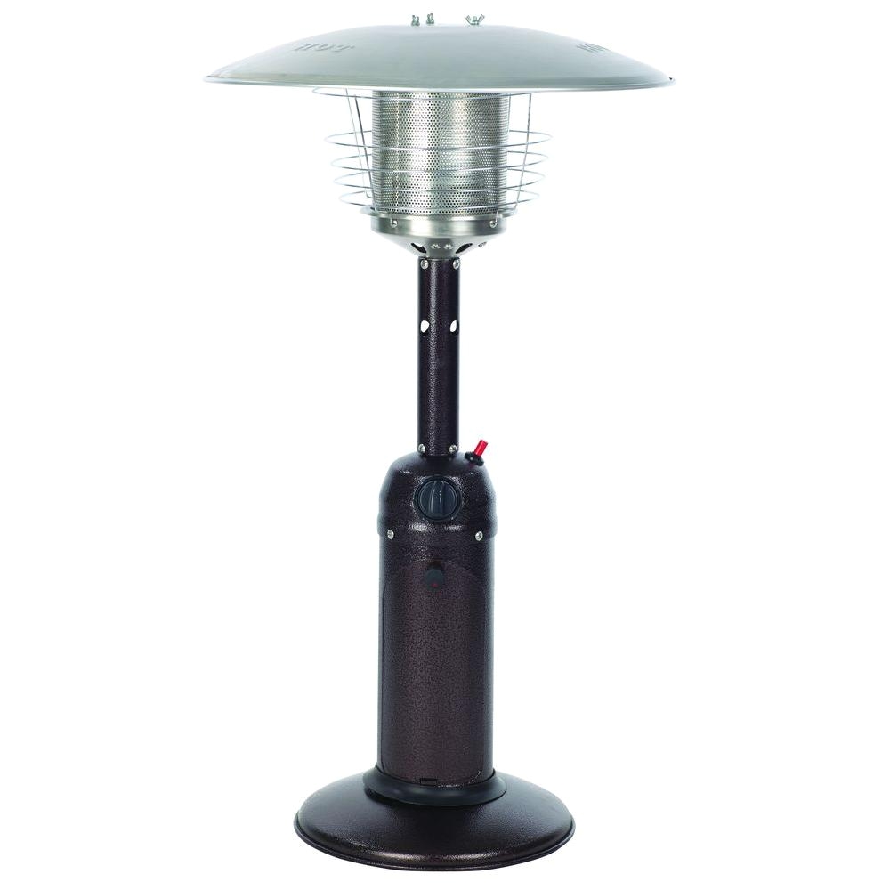 10000 btu hammered bronze tabletop propane gas patio heater