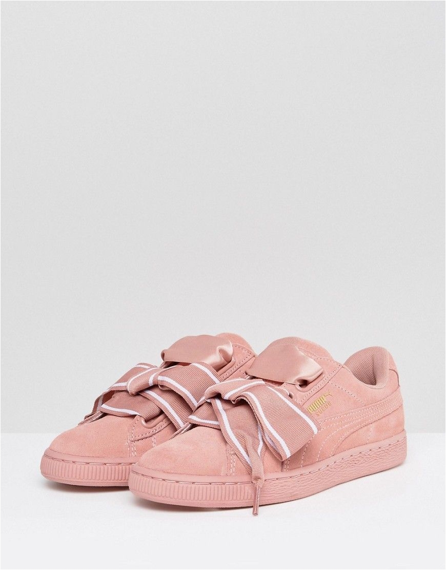 Puma Suede Light Pink Puma Suede Basket Heart Sneakers In Pink Pink Vetements