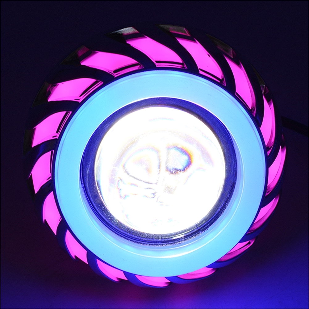 dual halo angel devil eye motorcycle headlight 12v 85v moto projector lamp hi lo beam led fog spot head light moto accessories on aliexpress com alibaba