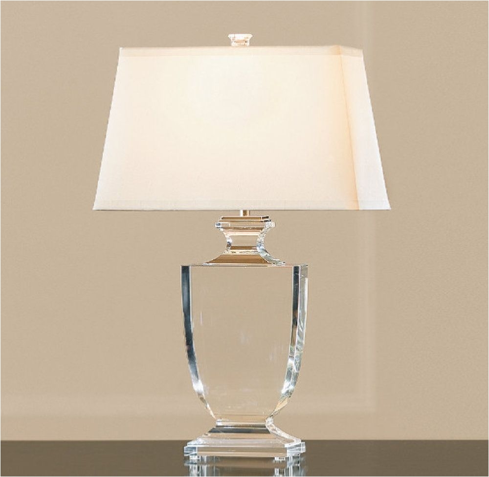 modern table lamp with crystal base