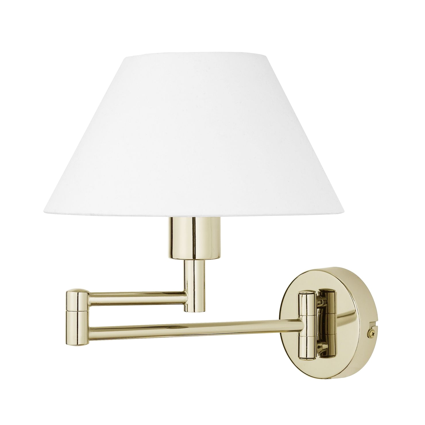 gustaf swing arm wall lamp brass