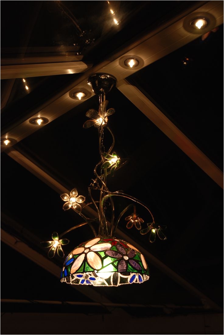 recycled glass chandelier