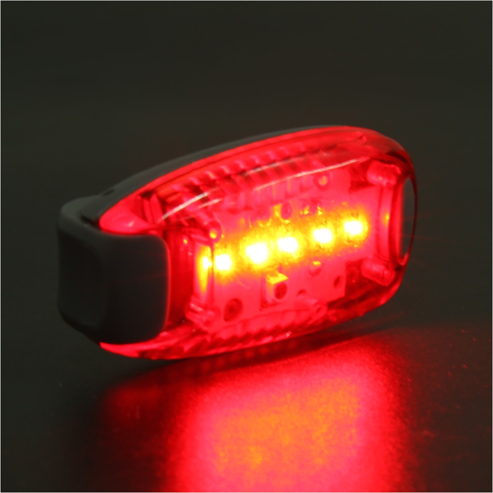 5 led bike tail light cycling safety warning light rear lamp backpack clip on night running lights red bicycle tail lamp in bicycle light from sports