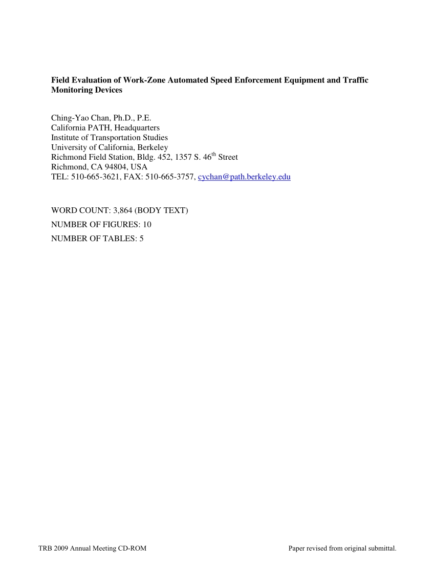 pdf automated speed enforcement for california a review of legal and institutional issues