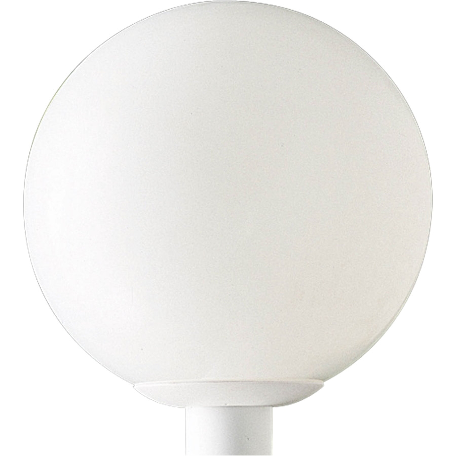 progress lighting globe 13 in h white post light