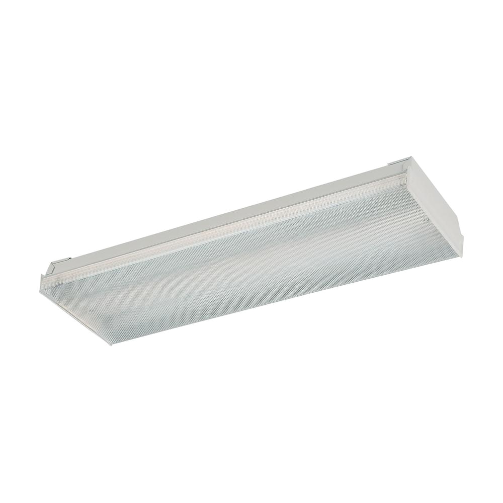 thomas lighting 2 light white fluorescent troffer