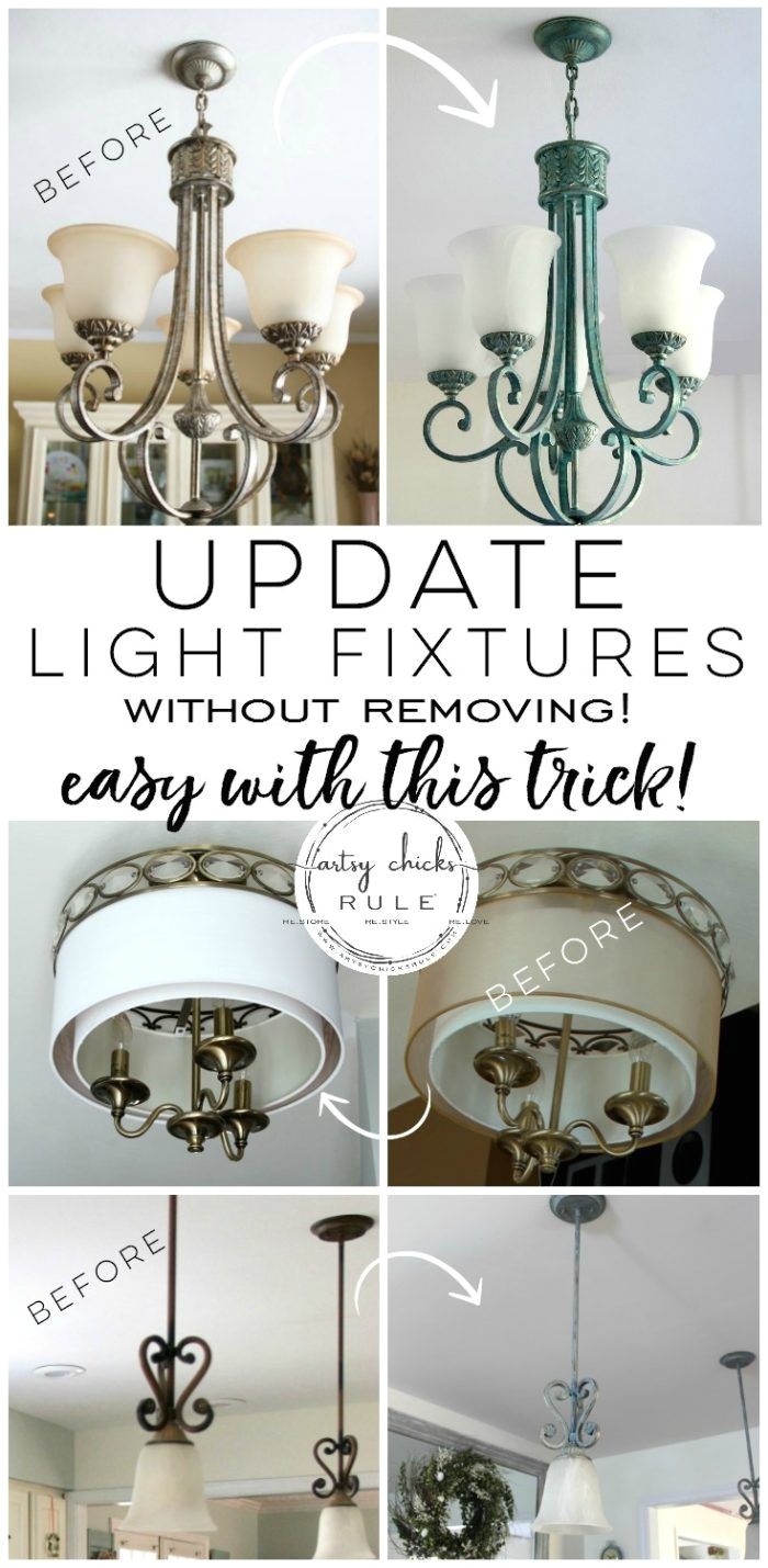 how to paint light fixtures update without taking them down diy repurpose new build crafts decor pinterest painted light fixtures lights and