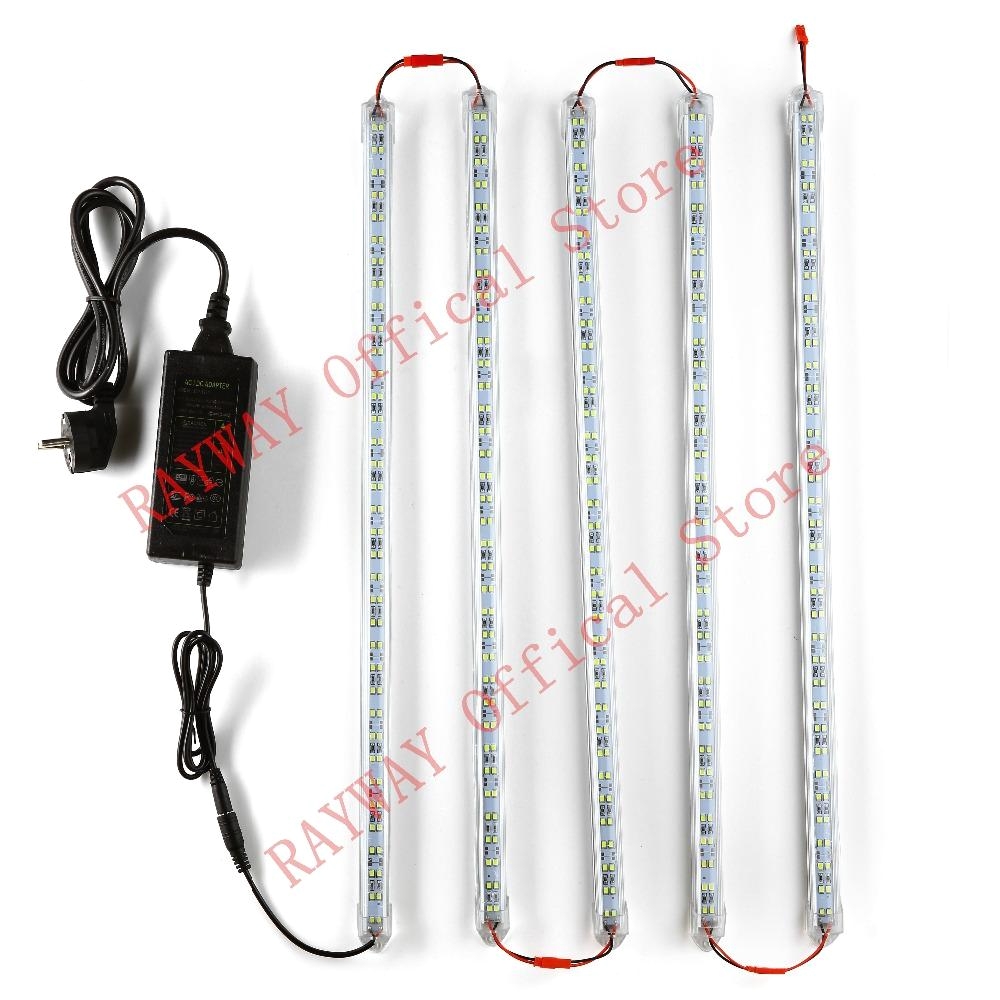 led bar lights dc12v 2835 led rigid strip led double row chip light tube with u