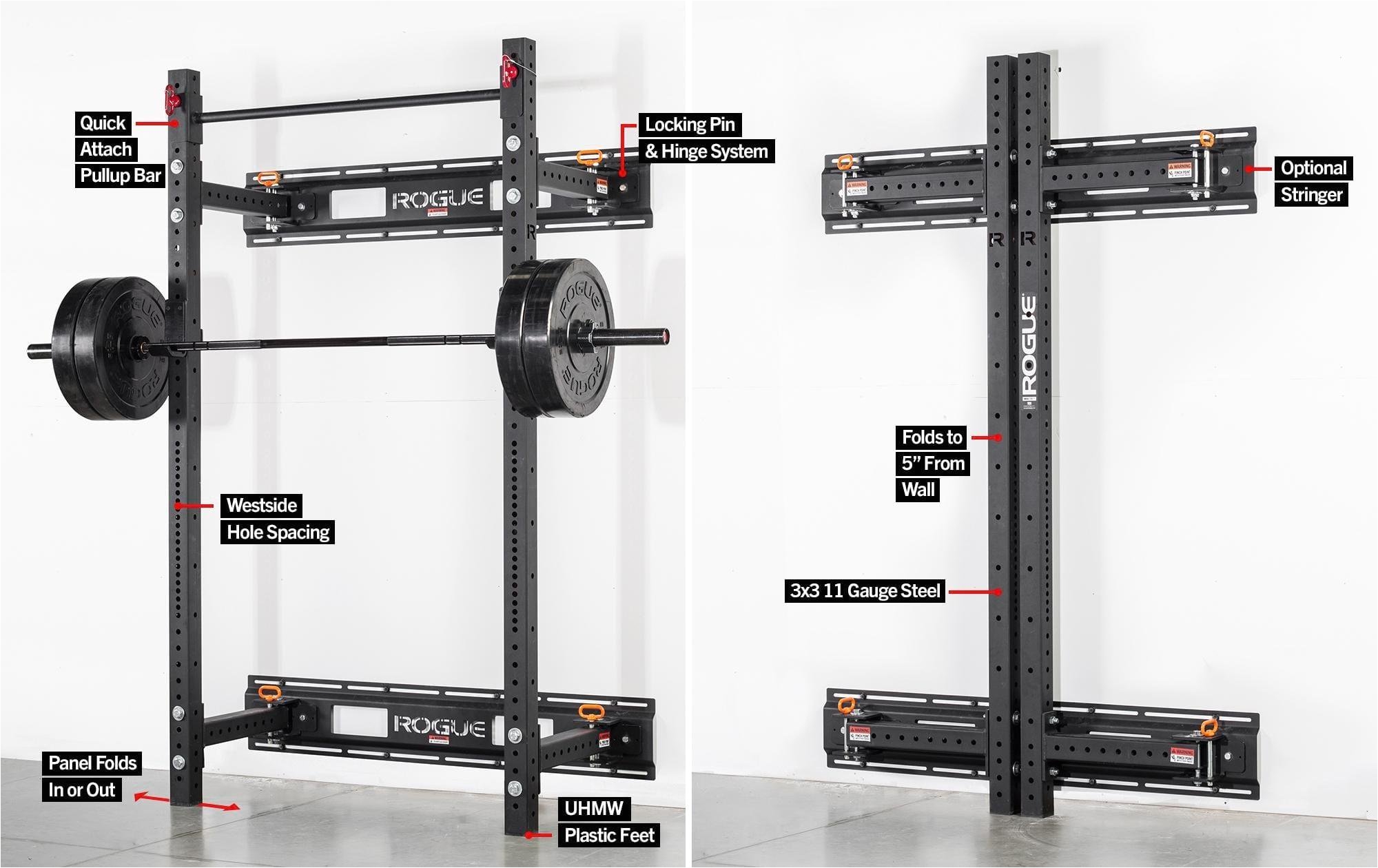 Rogue Weight Bench Rogue Rml 3w Fold Back Wall Mount Rack Made In the Usa Rogue Fitness