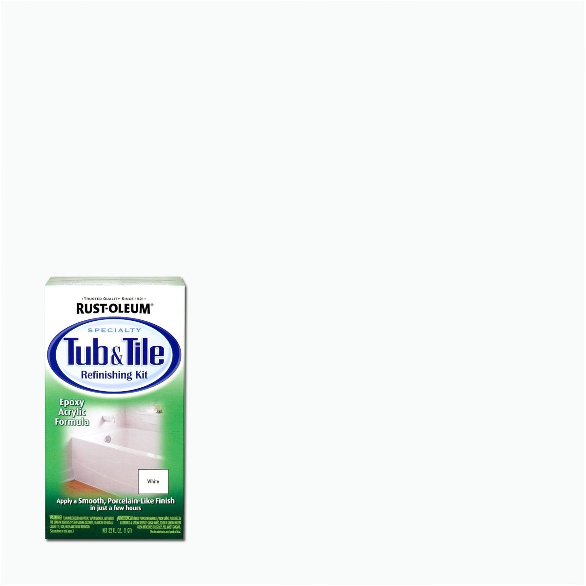 rust oleum 7860519 tub and tile refinishing 2 part kit white spray paints amazon com