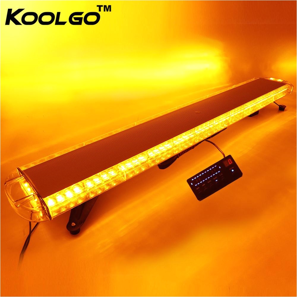 55 inch 1 4m 104 led strobe flash warning light bar car trucks beacons safety emergency lights lightbar amber yellow 12v 24v strobe lights for car strobe