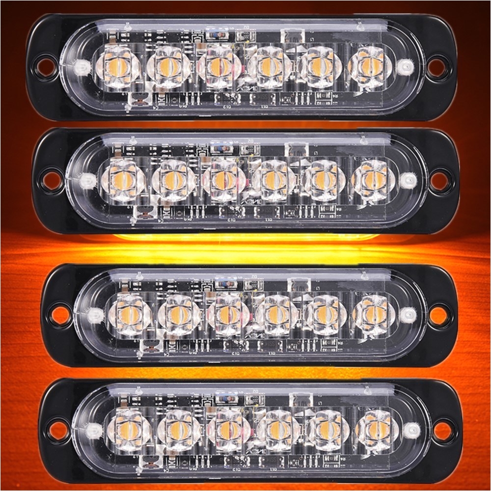 4 x 6 led car emergency light 4x protection pad 8 x screws the suitable design for heating elimination valid irradiation distance is much more longer than