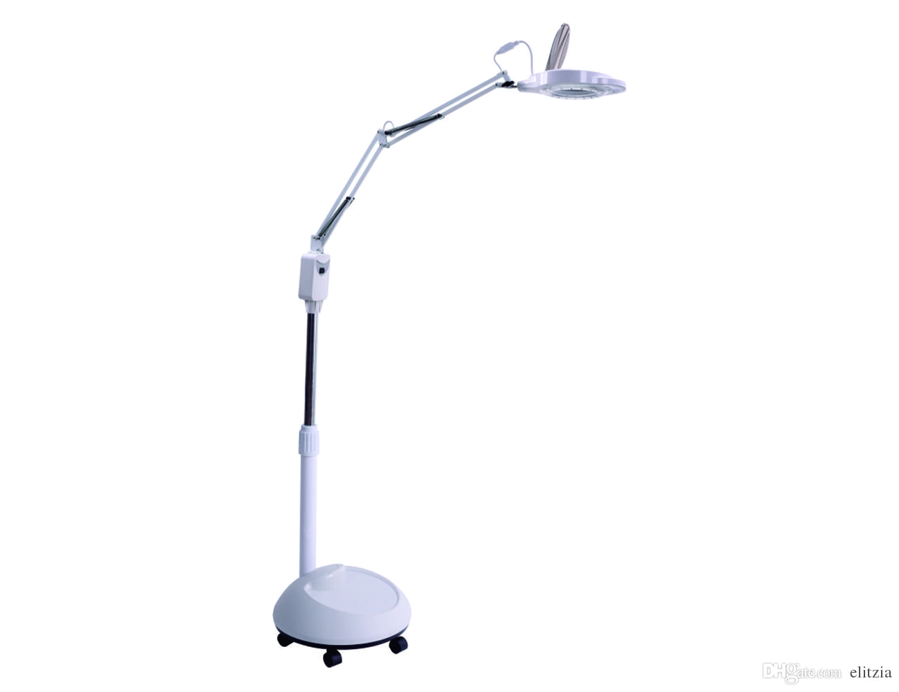 elitzia eth3026 led cold light magnifying lamp 5 times magnification movable pulley base beauty lamp for facial care tattoo or reading magnifying glasses