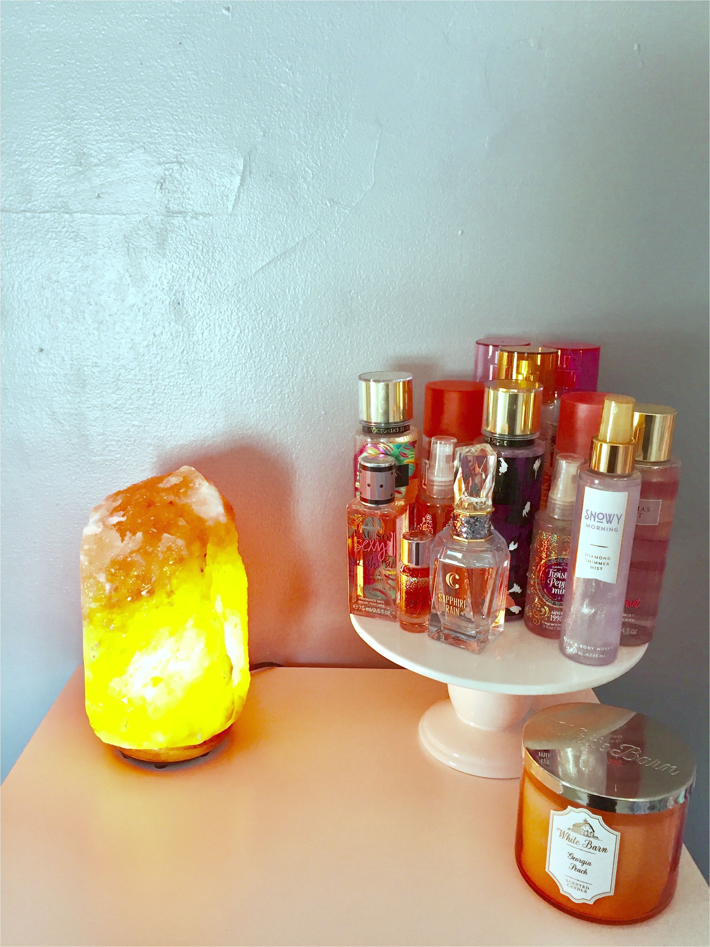 pinterest hailey bauman perfume organization room ideas for teen girls salt lamp saltlamp