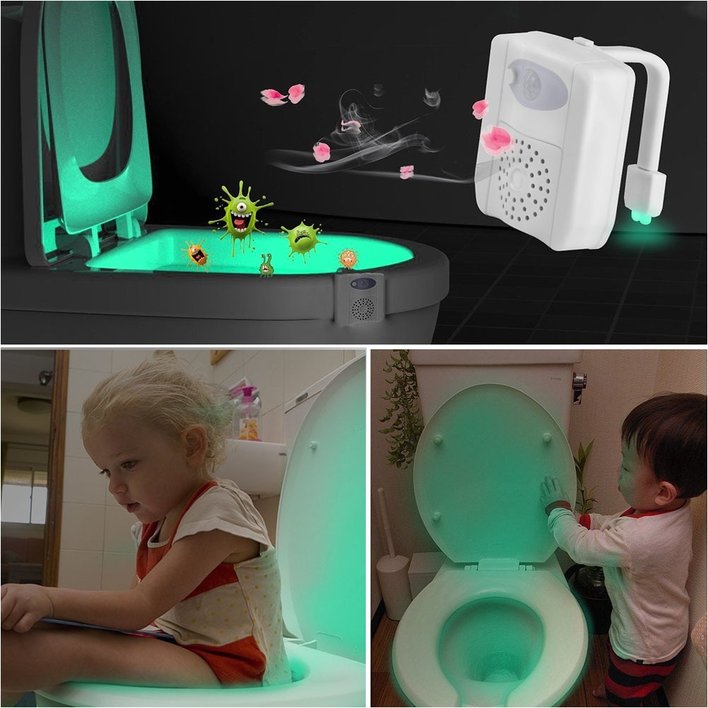 aliexpress com buy motion activated toilet night light led toilet seat nightlight 16 colors motion sensor toilet bowl light with uv sterilizer from