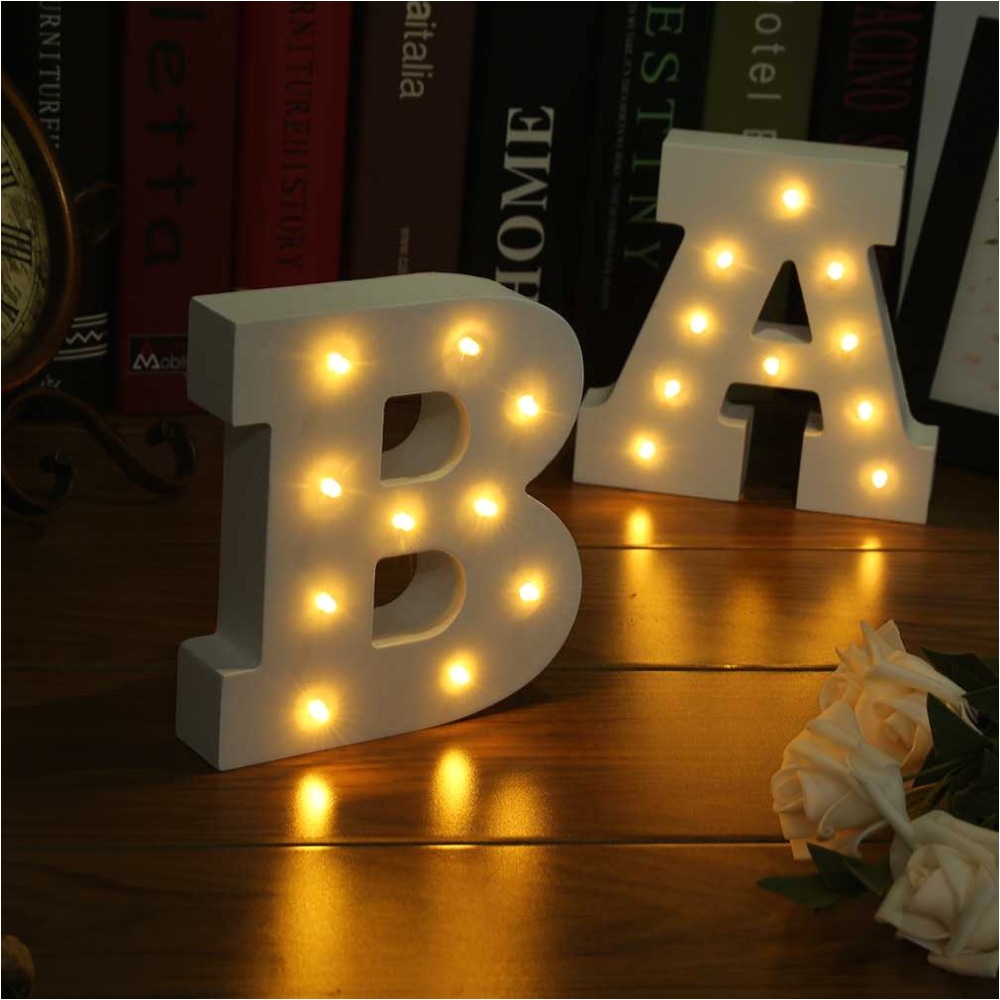 wooden 26 letters led night light festival lights party bedroom lamp wall hanging photography ornaments decor gift lighting in novelty lighting from lights