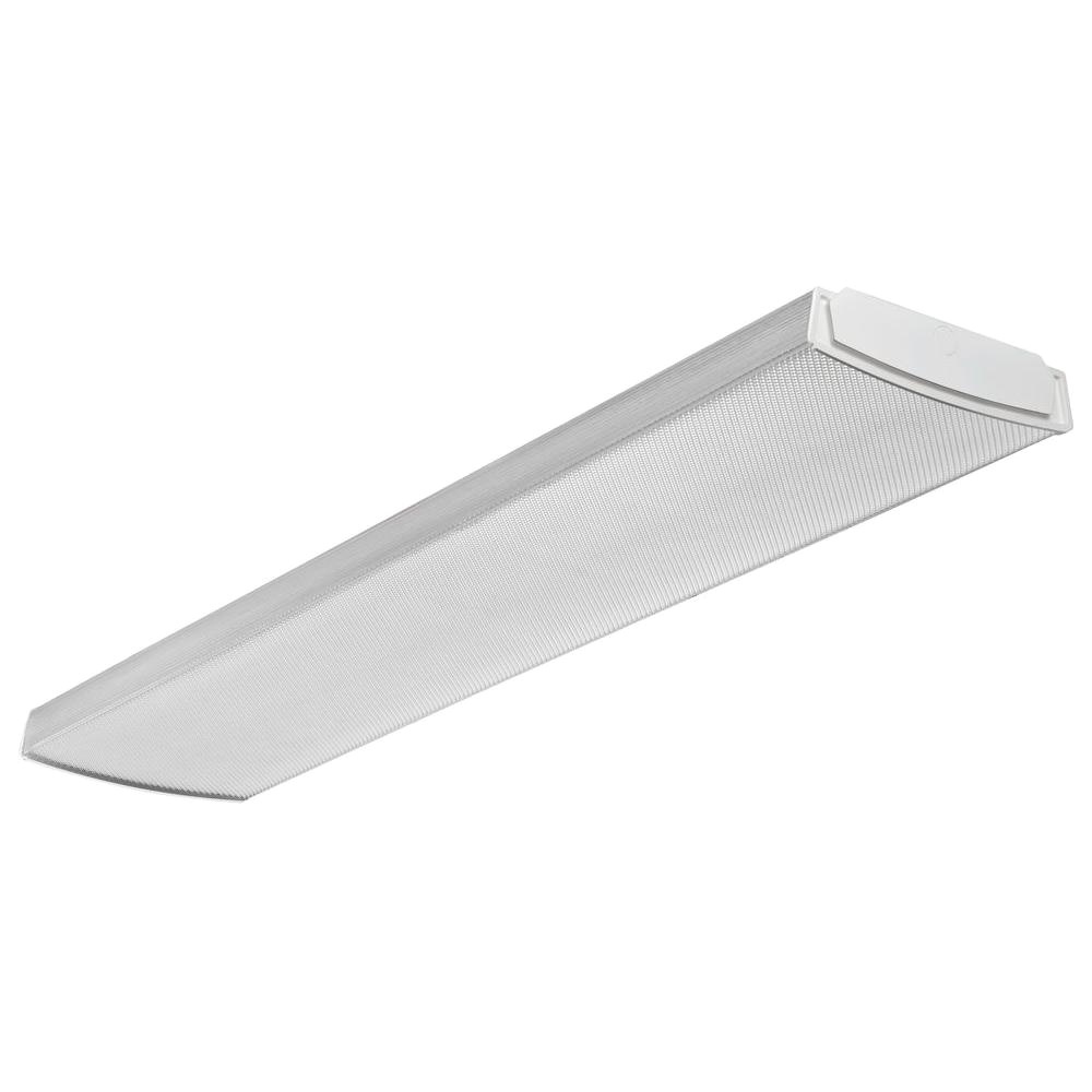 lithonia lighting 4 ft flush mount ceiling white led wraparound light pallet of 28 lbl4 qty28 the home depot