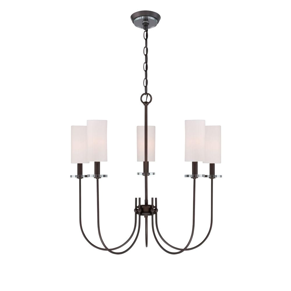 monroe collection 5 light bronze chandelier wi973697 the home depot
