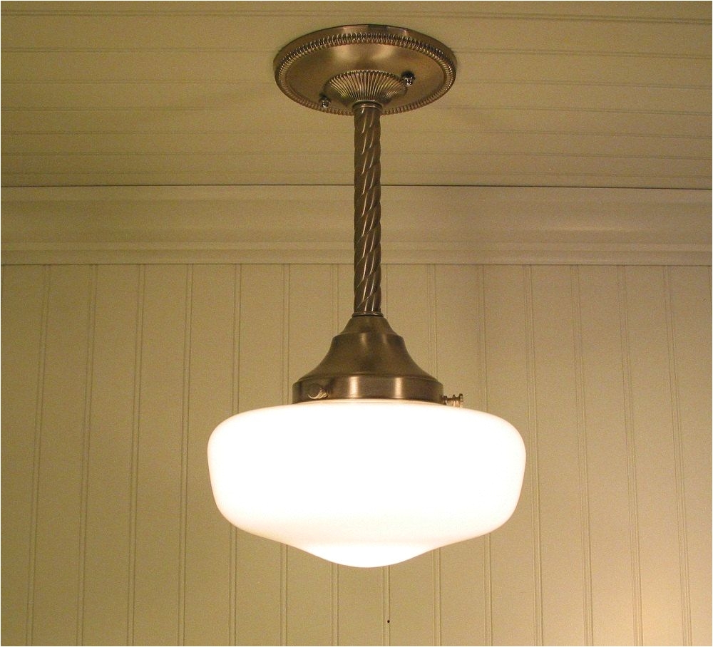 ive died and gone to lamp heaven schoolhouse light with brushed nickel down