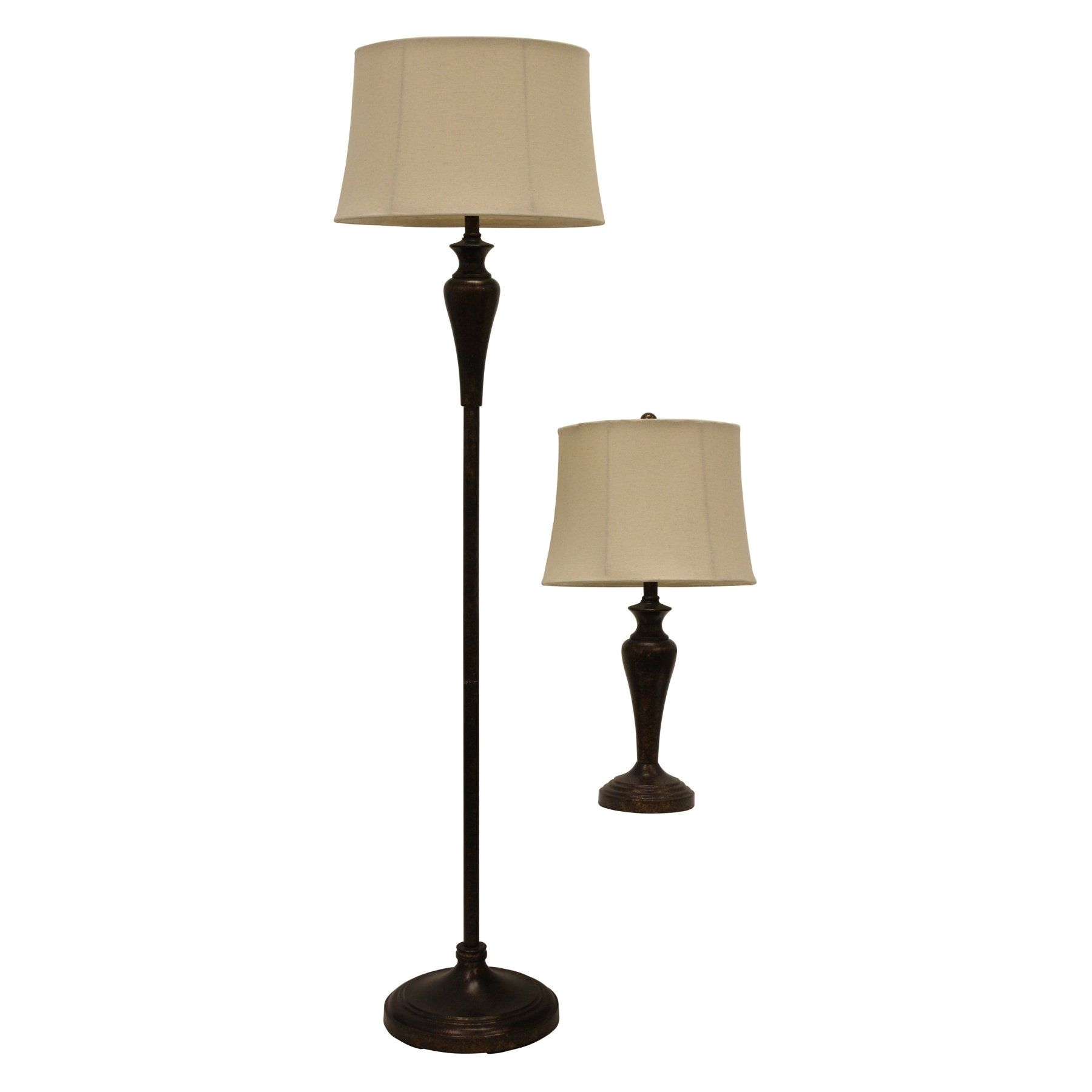 decor therapy urban bronze 2 piece table and floor lamp set mp1624