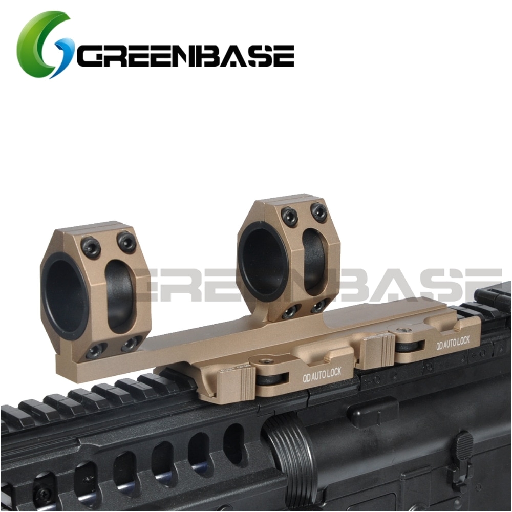 greenbase ar15 tactical rifle scope mount qd quick detach cantilever scope mount extended 25 4mm 30mm
