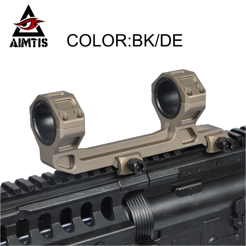 aimtis ge hunting rifle scope mount optic 1 30mm diameter rings ar15 m4 m16 with bubble level fit weaver picatinny rail in scope mounts accessories
