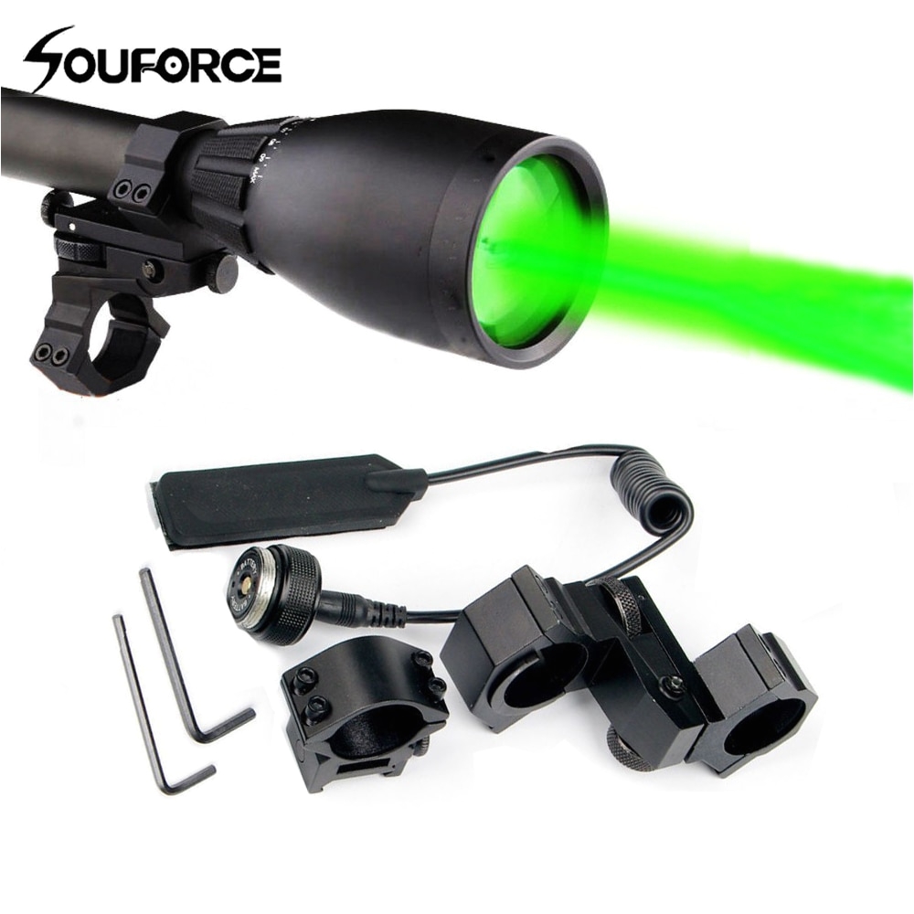 green flashlight night vision weapon light long range green laser with adjustable scope mount and remote pressure button in lasers from sports