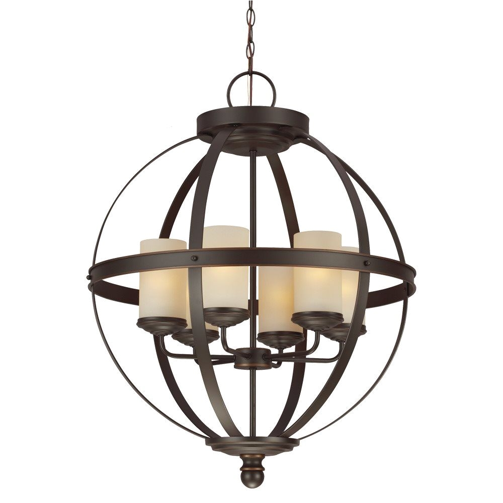 sea gull lighting 3190406 715 sfera 100w incand transitional chandelier sg 3190406 715