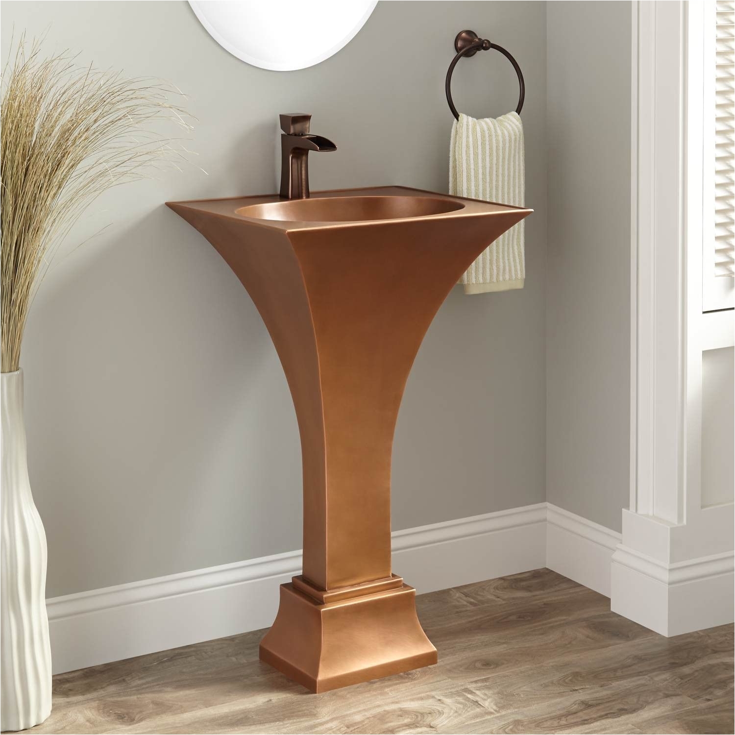 see through bathtub inspirational flared smooth copper pedestal sink bathroom pinterest