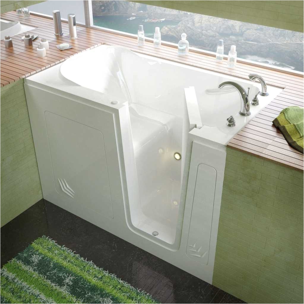 meditub 3054lws walk in 30 x 54 left drain white soaking walk in bathtub