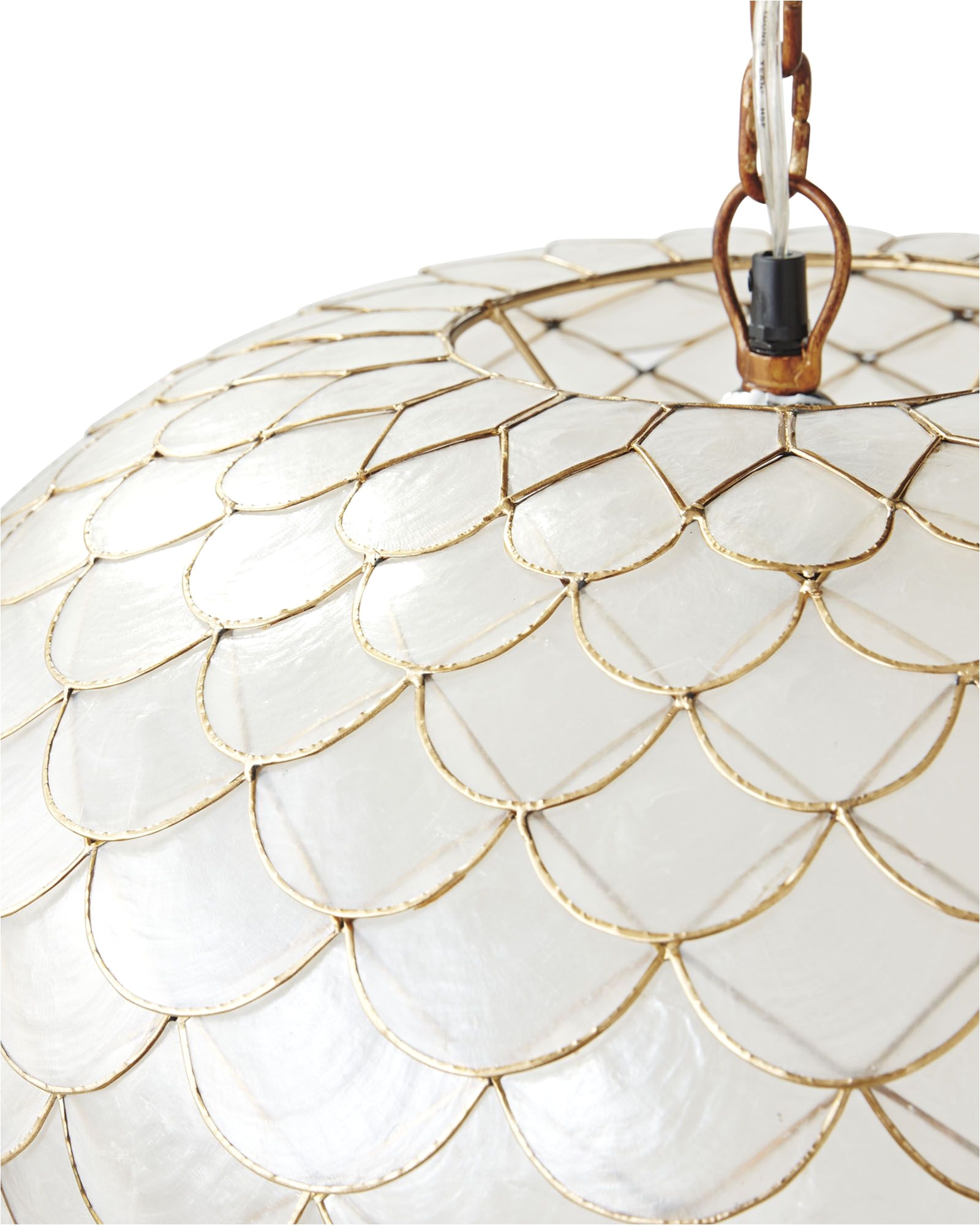 capiz scalloped chandelier lighting serena and lily