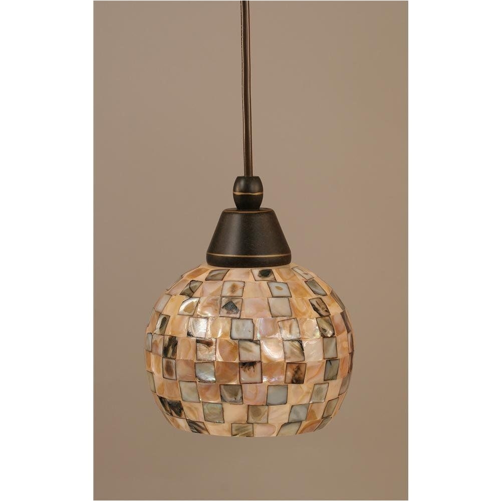 dark granite cord mini pendant with sea shell glass toltec lighting island pendant lightin