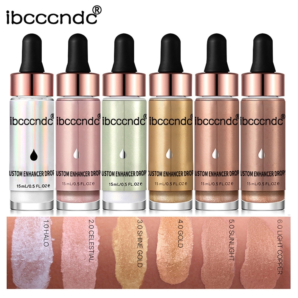 2018 new fashion ishowtienda women korean highlighter health profissional shimmer makeup face glow glitter concealer liquid 8 in bb cc creams from beauty