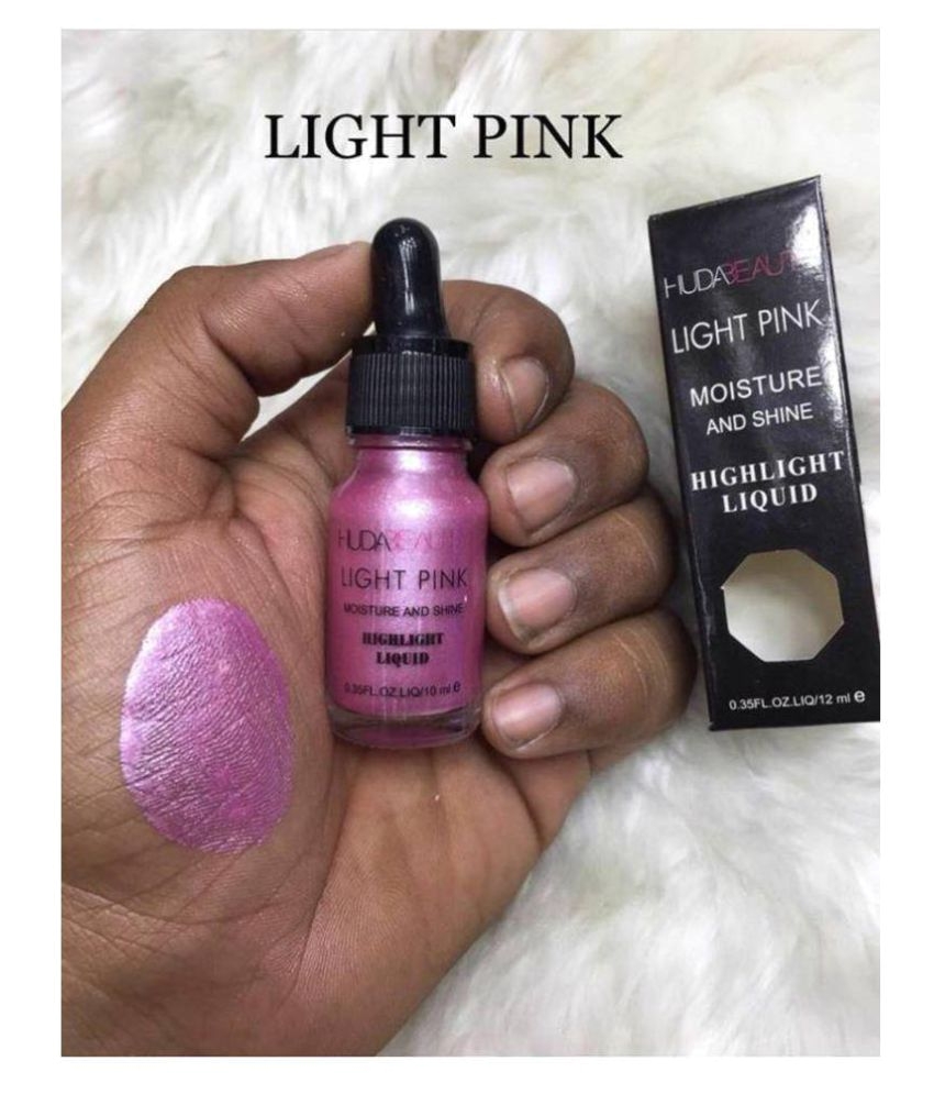 huda beauty highlighter moisture shine light pink 10 ml