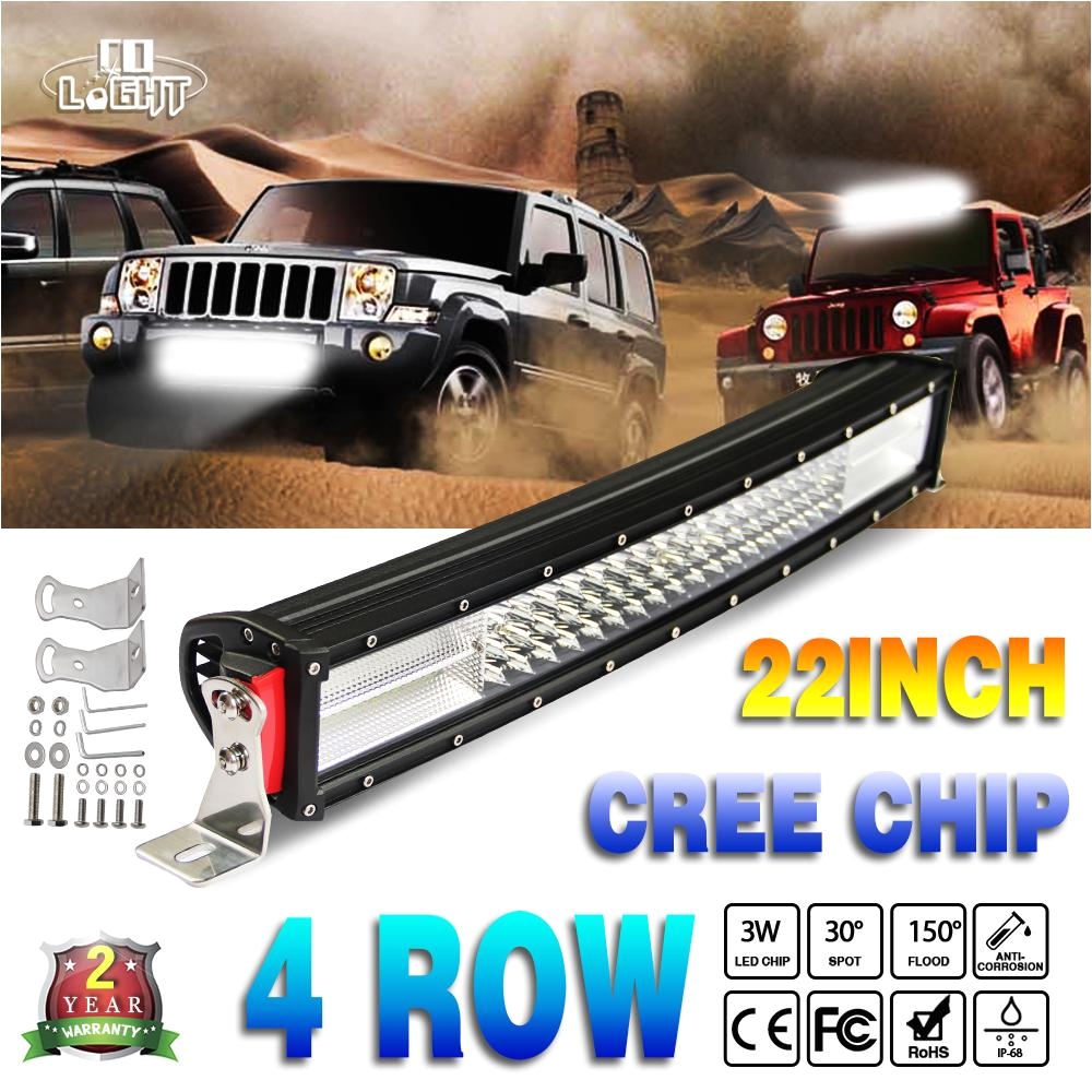 led light bar 22 384w led chip curved 8d reflector 4 rows waterproof car driving for 4x4 lada uaz gaz off road leds light leds lights from sara1688