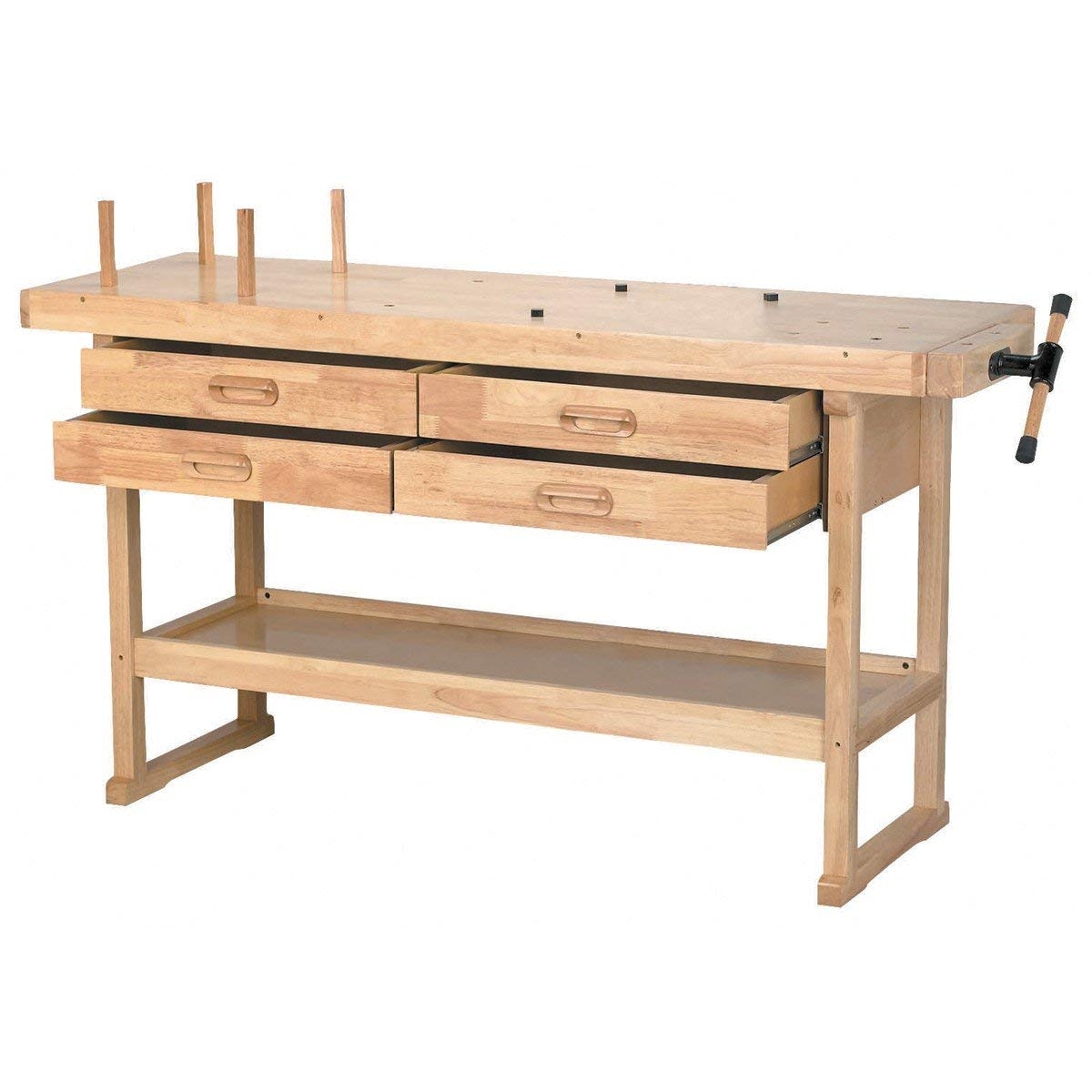 windsor design workbench with 4 drawers 60 hardwood work bench amazon com
