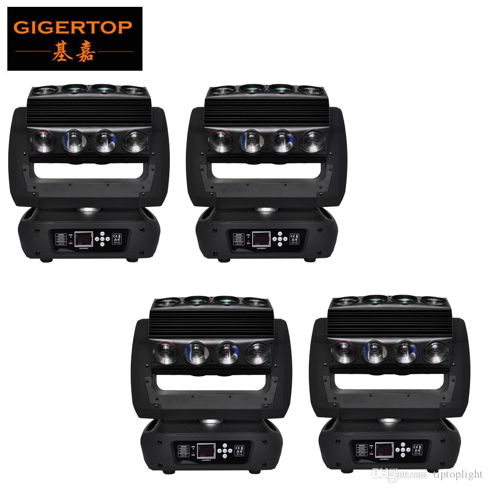 gigertop 4 unit 1625w rgbw led moving head light 4in1 400w high brightness mirage led moving head spider light hanging bracket 16x25w led beam light led