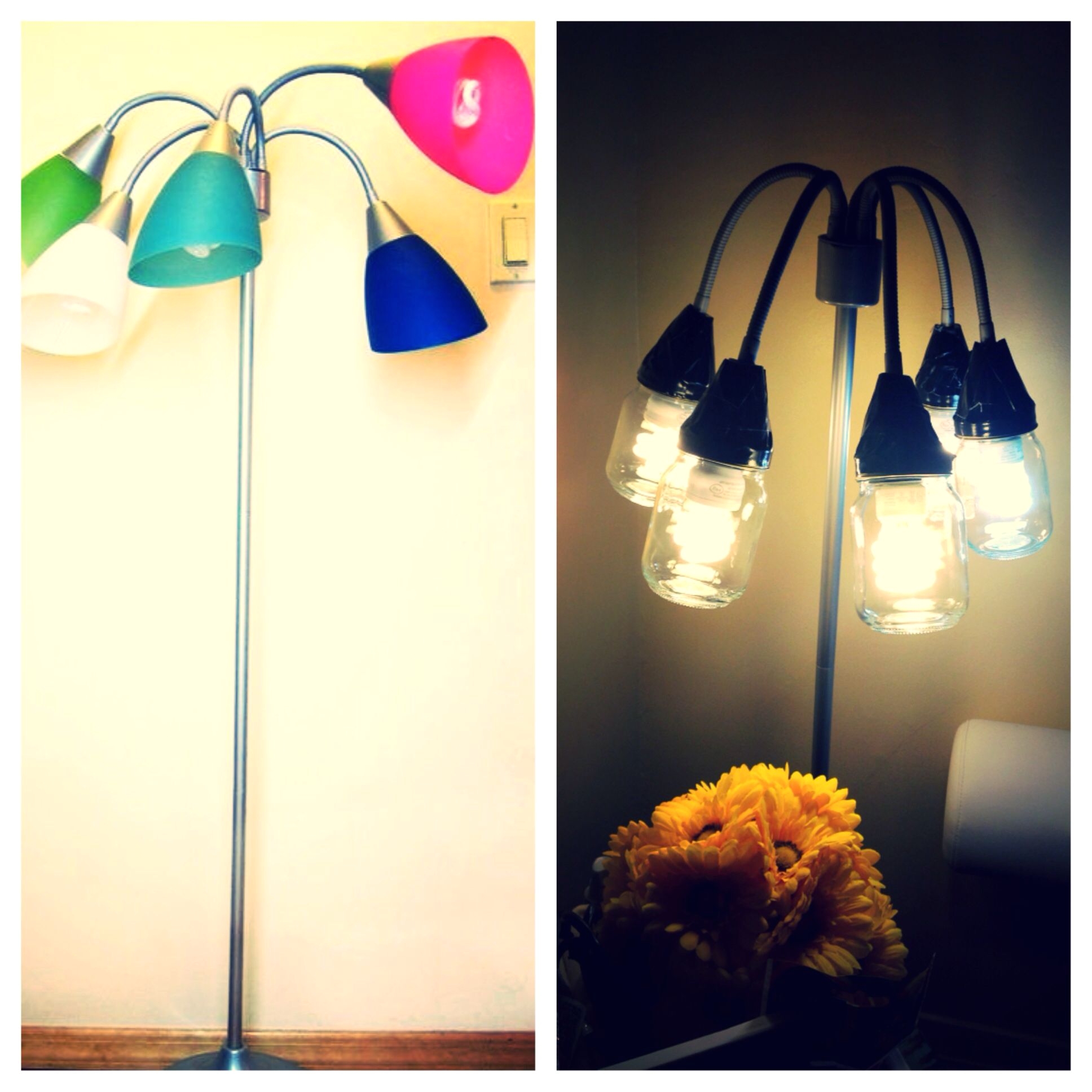 from this to that floor lamp growth childhood color to hipster teen room makeover mason jar floor lamp