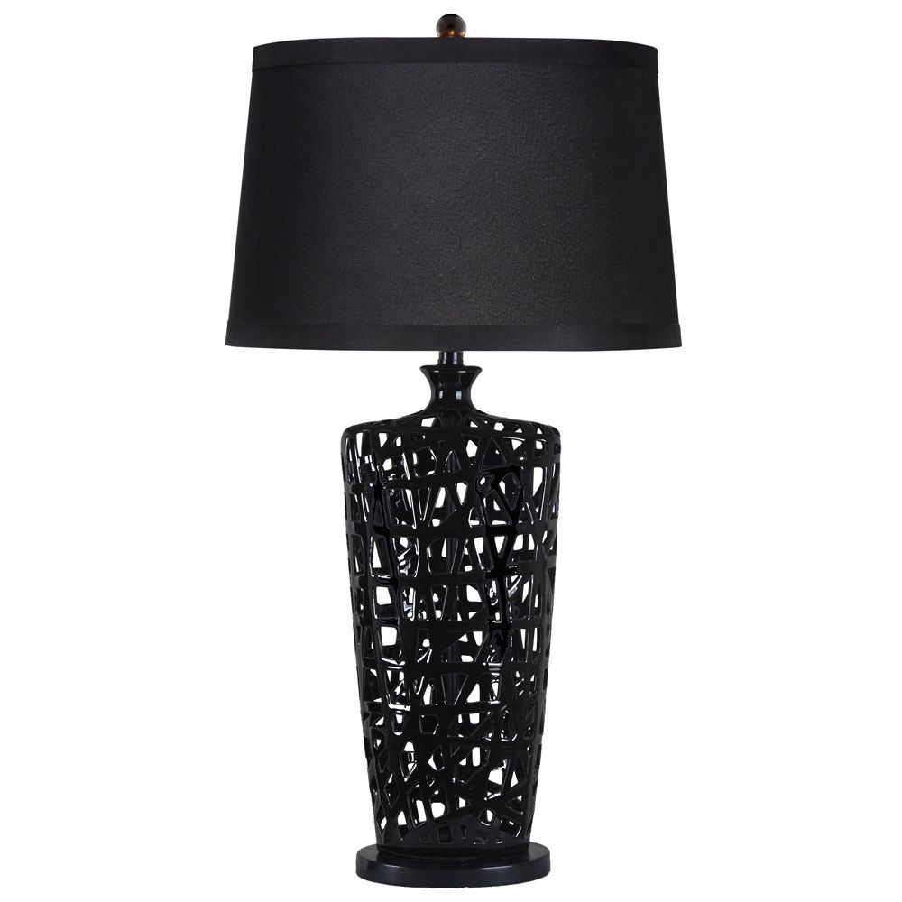 catalina 19099 001 3 way 34 inch lattice body table lamp and linen