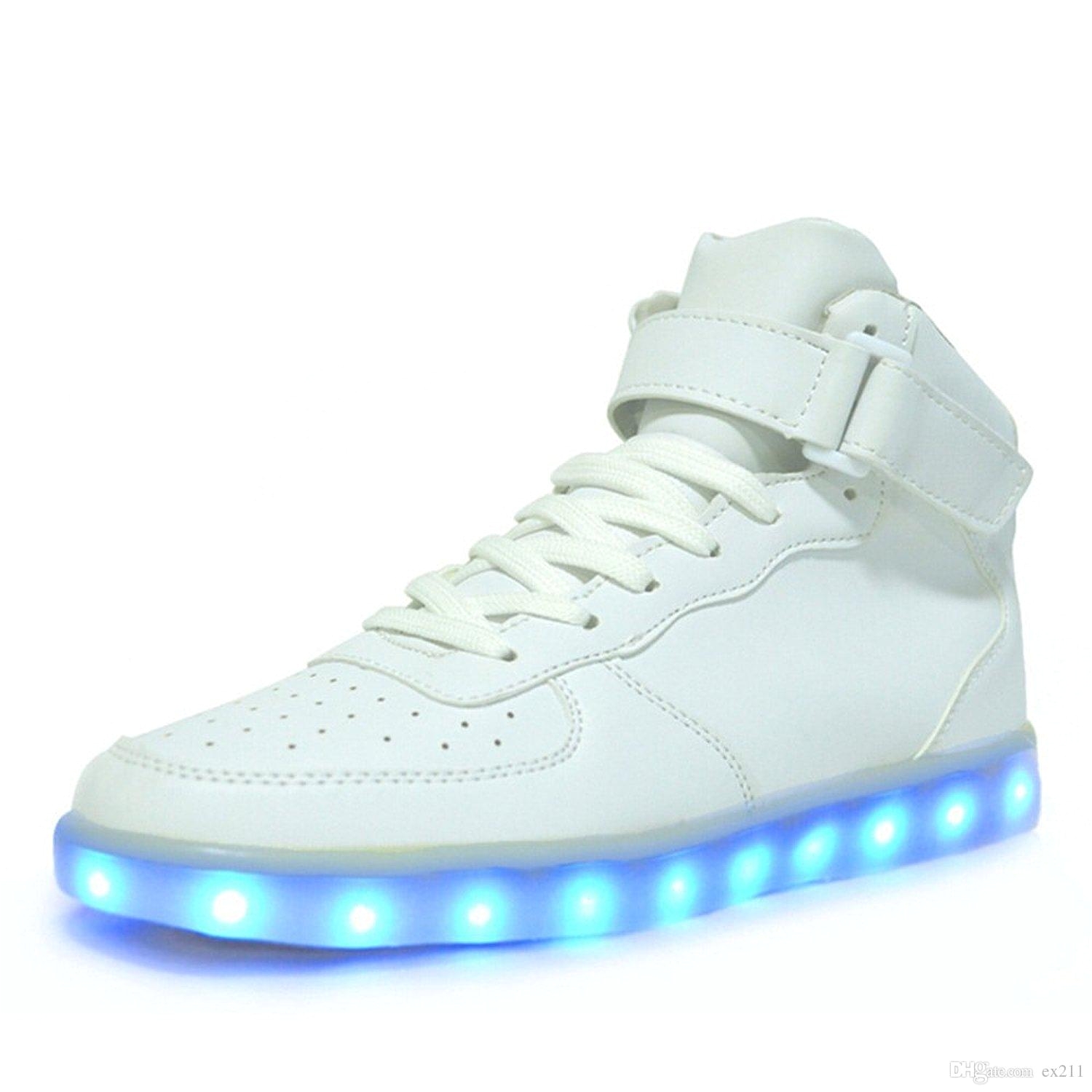 light up high top sports sneakers shoes women men high top usb charging led shoes flashing