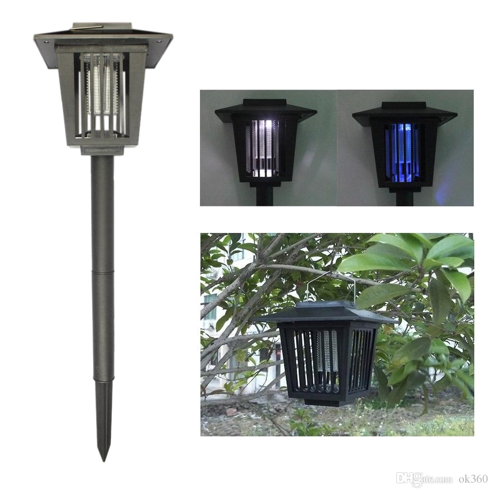 2018 eco friendly solar powered outdoor mosquito repeller led insect pest bug zapper killer w pin graden lawn light from ok360 32 37 dhgate com