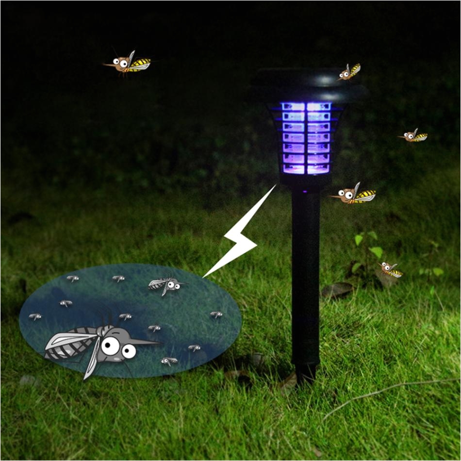 mosquito insect killer lamp electric mosquito pest killer solar power led lamp garden yard lawn walkway lamp killing pest in traps from home garden on