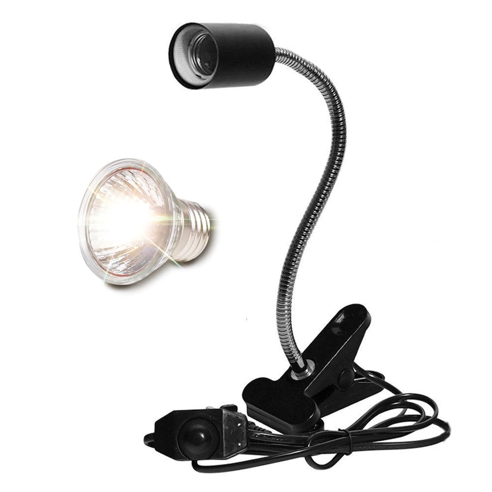 25w uvauvb 3 0 reptile lamp set with black clip on bulb lamp holder
