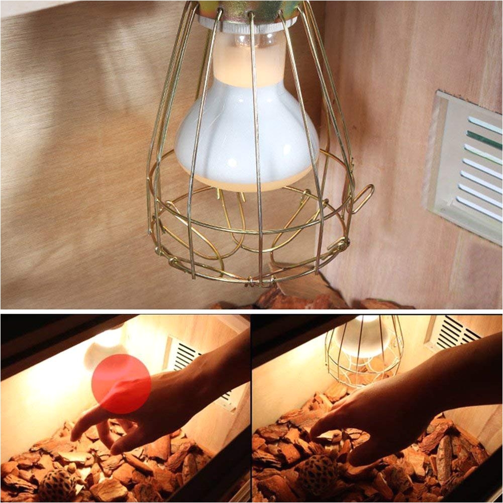 leegoal anti scalping reptile turtle heat lamp light lampshade incubator heating light protection net for