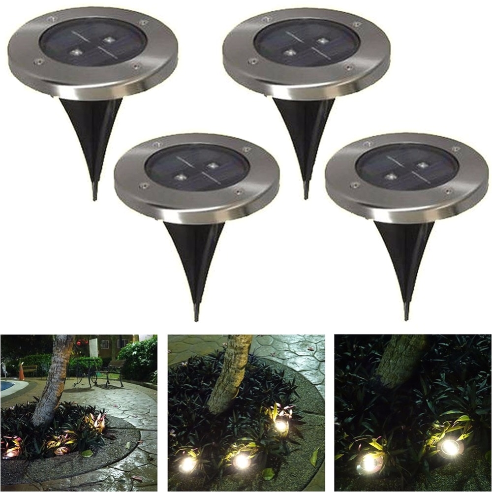 tamproad pack of 5 led underground night lights solar powered buried lighting landscape lamp for outdoor garden sidewalk walkway in led night lights from