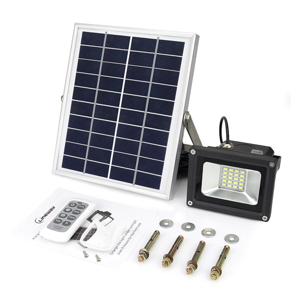 dhl dimmable solar flood light with remote control 10w outdoor waterproof security flood light