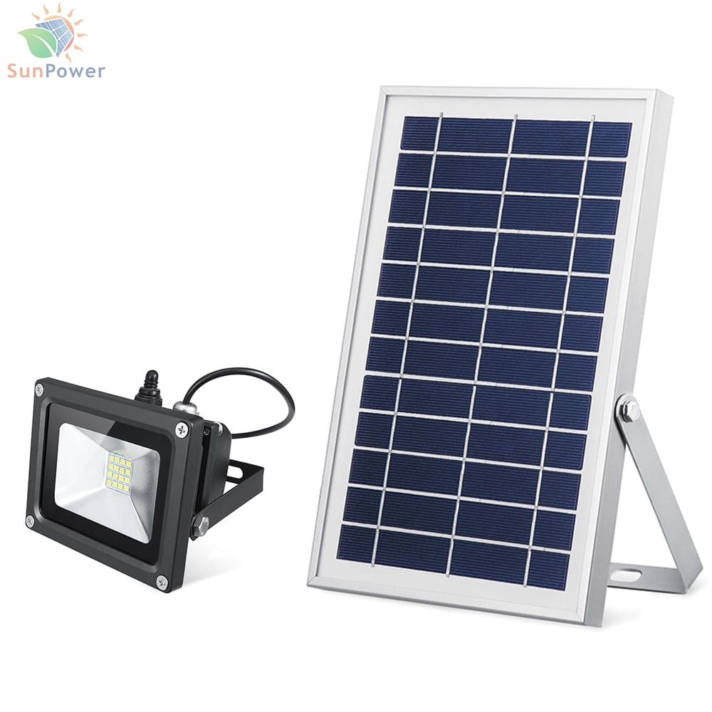 solar flood light made from metal ip65 16 led 600lm
