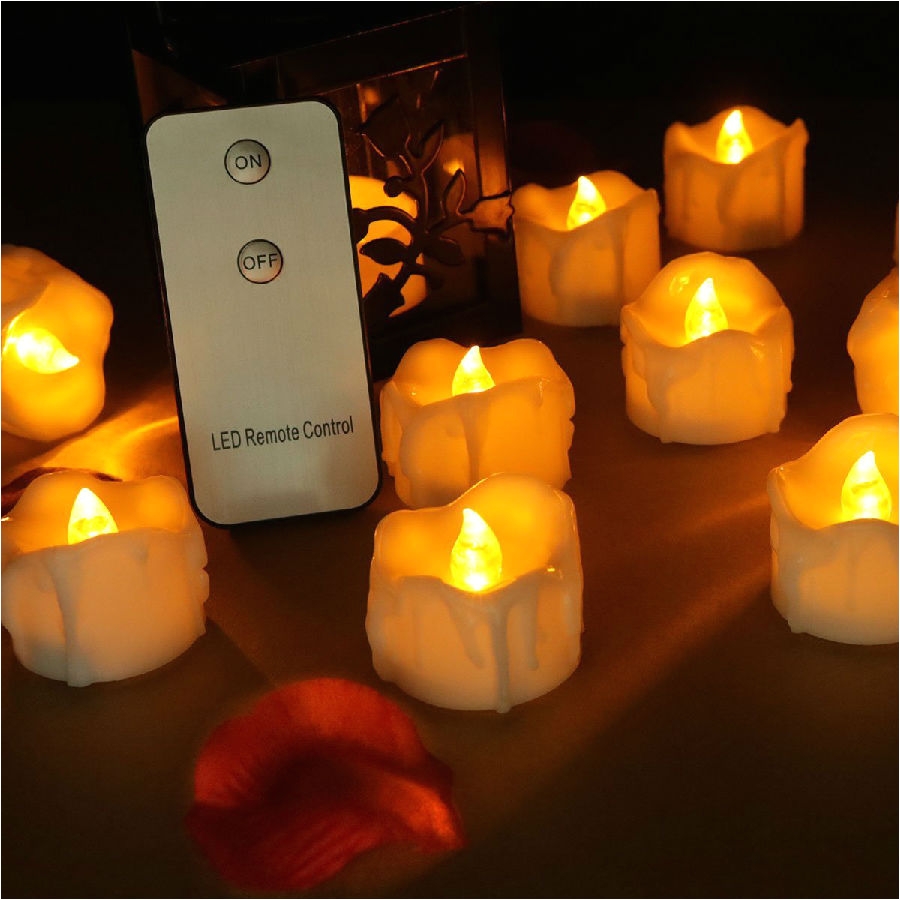 battery operated votive led tea lights with remote control